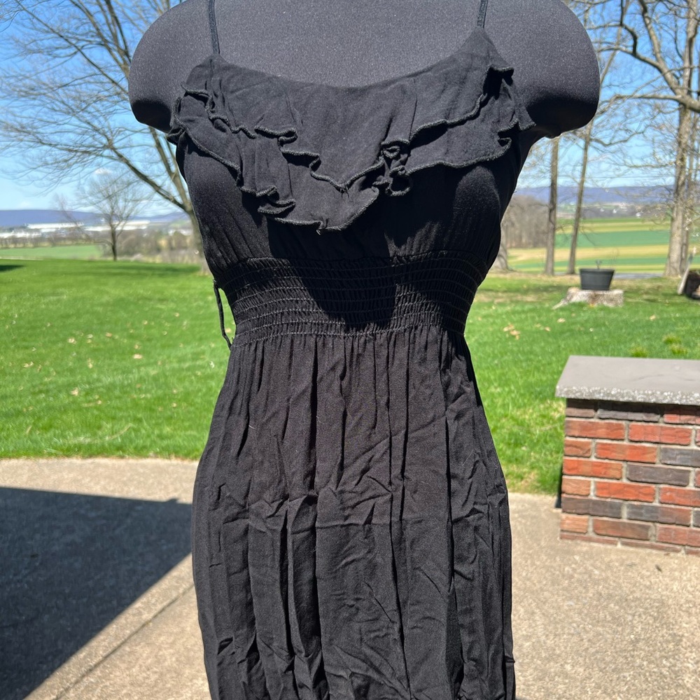 Black Tank Dress w Ruffles